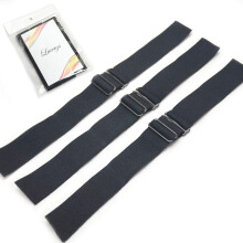 Luwigs 3 bandas elsticas ajustables para pelucas de 1,2 pulgadas, bandas elsticas negras con correas ajustables para coser para hacer pelucas/c