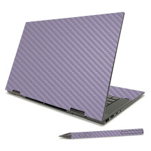 MightySkins Skin in fibra di carbonio compatibile con HP Envy x360 15"""" (2021) - Lavanda solida | Finitura protettiva e durevole in fibra di carb