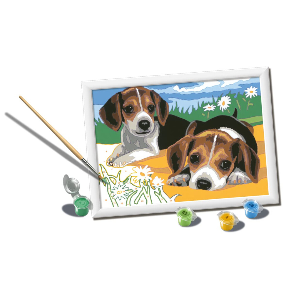 Ravensburger Creart Paint By Numbers Kit - Jack Russell Puppies