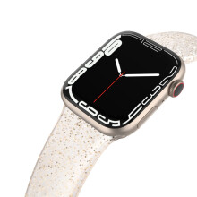 EDIMENS compatibile per cinturini Apple Watch 38mm 40mm 41mm 42mm Serie 10 cinturino di ricambio morbido e sottile in silicone lucido con glitter