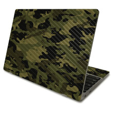 MightySkins Carbon Fiber Skin voor Samsung Chromebook 4 (2021) 11.6" - Groene Camouflage | Beschermend, Duurzaam