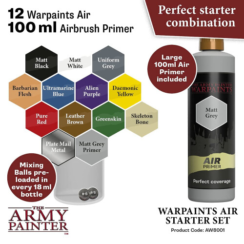 The Army Painter Warpaints Air Starter Set - Χρώματα και Πρώτες ύλες για Μινιατούρες 2
