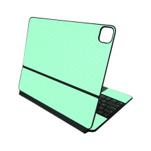 MightySkins Skin in fibra di carbonio compatibile con Apple Magic Keyboard per iPad Pro 12.9"""" (3a-6a generazione) - Schiuma marina solida | Fini