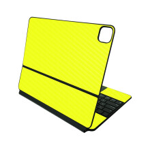 MightySkins Skin in fibra di carbonio compatibile con Apple Magic Keyboard per iPad Pro 12.9"""" (3a-6a generazione) - Giallo solido | Finitura pro