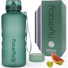 Borraccia Hydracy con indicatore del tempo - Bottiglia grande da mezzo gallone da 64 oz senza BPA e senza custodia anti-sudore - A prova di perdi