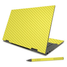 MightySkins Carbon Fiber Skin kompatibel mit HP Envy x360 15"" (2021) Solid Yellow | Schtzendes, langlebiges, strukturiertes Carbonfaser-Finish