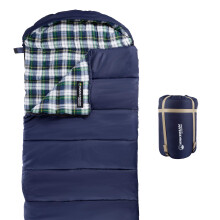 Sovepose - Letv?gts konvolutstil 32F vurderet udend?rs sovepose med h?tte og b?retaske til backpacking, camping og vandreture af Wakeman (Navy)