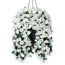 Hanging Artificial Flowers Basket Fake Hanging Plant Silk Orchid Flo