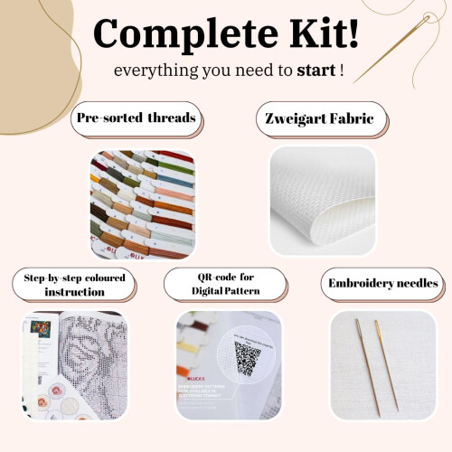 Kit Punto Croce Luca-S - Elefante con Farfalla 2