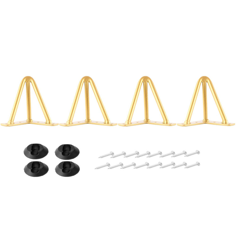 Alxeh 4 Inch Hairpin Legs Metal - 1/2 Dia 3 Rods Design - Mid Century Furniture Table Legs Diy Furniture Hairpin Feet Gold For Nightstand Coffee T 192817322205