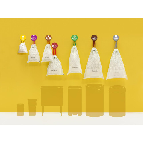 Brabantia Brabantia PerfectFit Σακούλες Απορριμμάτων (Μέγεθος M/16 Gal) Πάχυνσης με Χερούλια (40 Σακούλες) 2