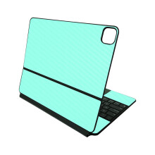 MightySkins Skin in fibra di carbonio compatibile con Apple Magic Keyboard per iPad Pro 12.9"""" (3a-6a generazione) - Blu baby solido | Finitura p