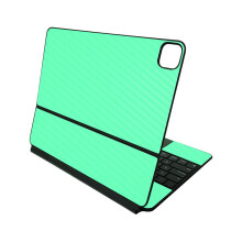 MightySkins Skin in fibra di carbonio compatibile con Apple Magic Keyboard per iPad Pro 12.9"""" (3a-6a generazione) - Turchese solido | Finitura p
