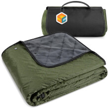 SUN CUBE Grote waterdichte campingdeken Fleece gewatteerde stadiondeken voor koud weer Winddichte opvouwbare buitendeken Mat voor picknick Strand