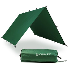 AquaQuest Defender Tarp - Telo impermeabile resistente (20.000 mm) con cuciture nastrate per campeggio Bushcraft e sopravvivenza - 15?15 Forester