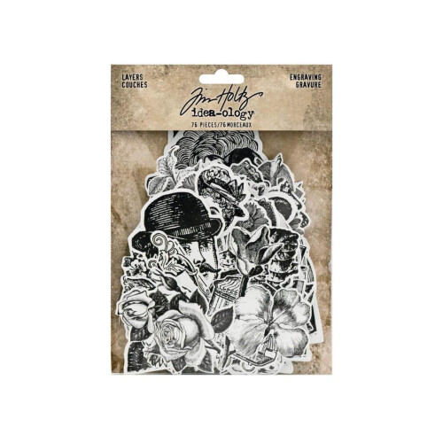 Tim Holtz Advantus Schichten Gravur Bastel-Set, 76 Teile