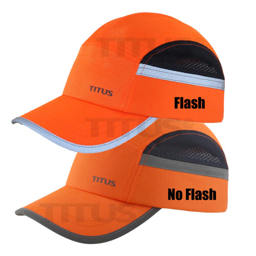 TITUS Lightweight Safety Bump Cap - Baseball Style Protective Hat (Navy Poly-Blend Reflective) 2