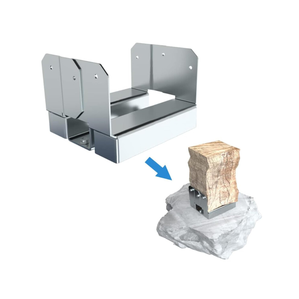 Vikofan 20 Pcs 4X4 Galvanized Post Base 1-Inch Standoff Deck Post Anchor For Fence Handrail And Railing 4X4 Pergola Brackets Kit - Wood Post To Co 8383520038770