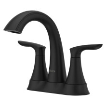 Pfister Weller Rubinetto per lavabo da bagno 4 pollici Centerset 2 maniglie 3 fori finitura nero opaco LG48WRPB