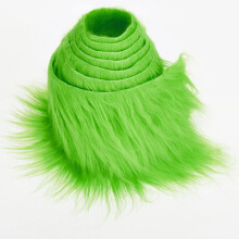 Zotteliger Plsch-Kunstfellstoff, vorgeschnittene Streifen, flauschiges, flauschiges Bastelfell fr Zwerge, Barthaar, Cosplay, Kostm, Zwergendek