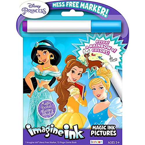 Disney Klassisk Prinsessmålning Bläckfärgbok Super Set - 3 Imagine Böcker för Flickor 1