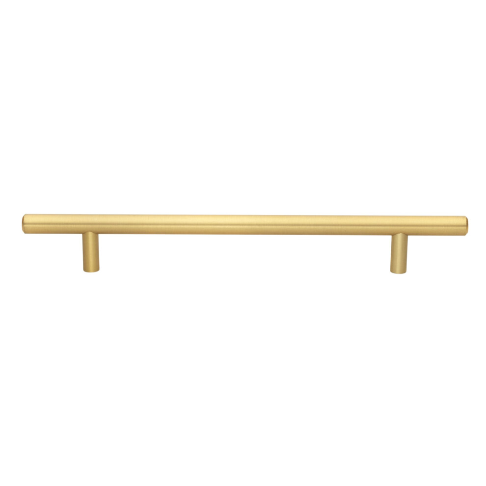 Gliderite Hardware 7"""" Center Solid Handle Bar Pull 10"""" Long Satin Gold 5004-178 849376076895