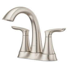Pfister Weller Robinet de lavabo de salle de bain 4 pouces, ensemble central, 2 poignes, 3 trous, finition nickel bross LG48WRPK