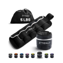 Pesas ajustables para tobillos de 1-5/10/15/20 libras, par con bolsa de transporte, telas transpirables, ribete reflectante, entrenamiento de fue