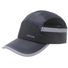 TITUS Leichte Sicherheits-Anstoßkappe – Schutzmütze im Baseball-Stil (schwarze Polymischung, reflektierend)