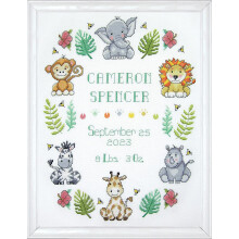 Design Works Counted Cross Stitch Kit 11"X14"-In the Jungle (14 Count) DW7113