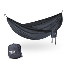 ENO DoubleNest Hammock - Lightweight Portable 1 to 2 Person Hammock - for Camping Hiking Backpacking Travel a Festival or The Beach - Charcoal