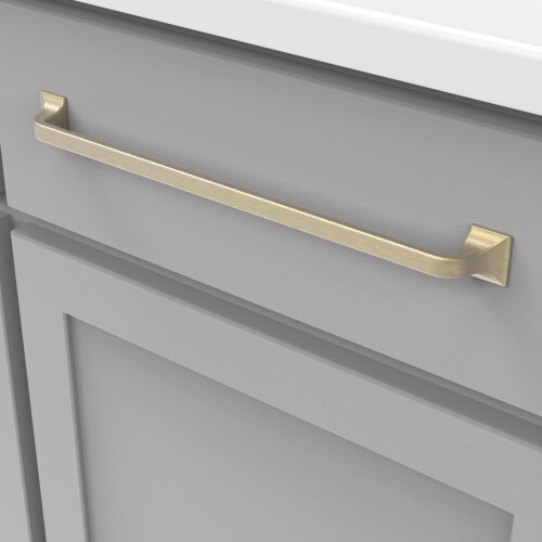 Hickory Hardware 1 Pack Solid Core Küchenschrankgriffe, Luxus Möbelgriffe, 12 Zoll Lochabstand, Champagner 2