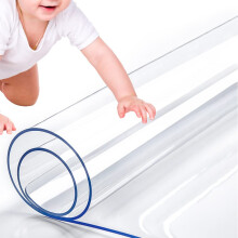 RostiKong 18 x 60 Inch Clear Plastic Table Cover Rectangle Table Protector PVC Vinyl Tablecloth Desk Pad Protective Mat for Wood Furniture Marble Gla