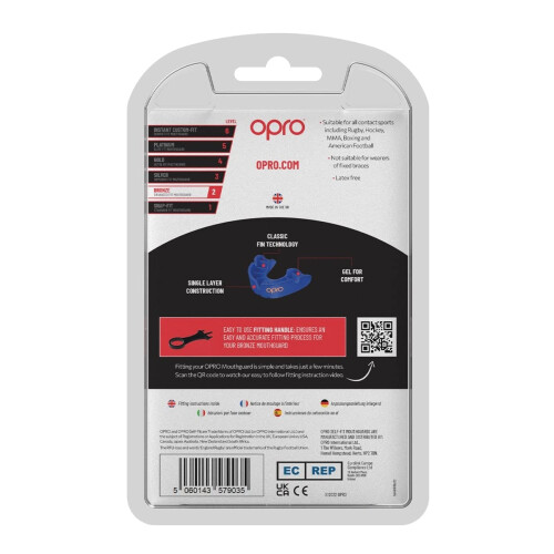 Protector bucal Opro Bronze GEN5 azul 2