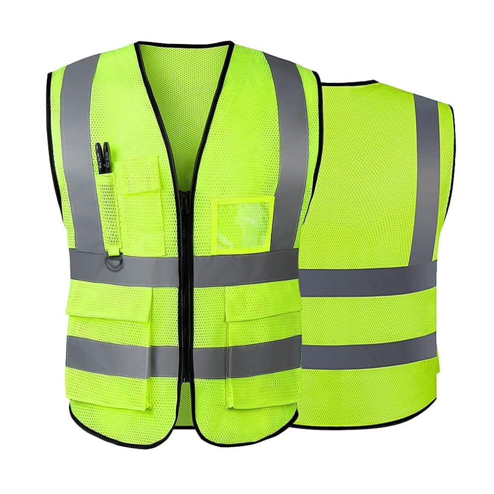 Tydon Guardian Reflective Safety Vest for Women Men High Visibility Security Pockets Zipper Front Meets ANSI/ISEA Standard-image-OPC-PN9BTPR-NEW