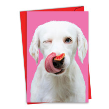 NobleWorks - Valentijnskaart met Envelop (4.63 x 6.75 Inch) - Hart Honden C9161CVDG