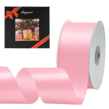 Solid Color Double Faced Pink Satin Ribbon 2"""" X 50 Yards Ribbons Perfect for Crafts Wedding Decor Bow Making Sewing Gift Package Wrapping and M