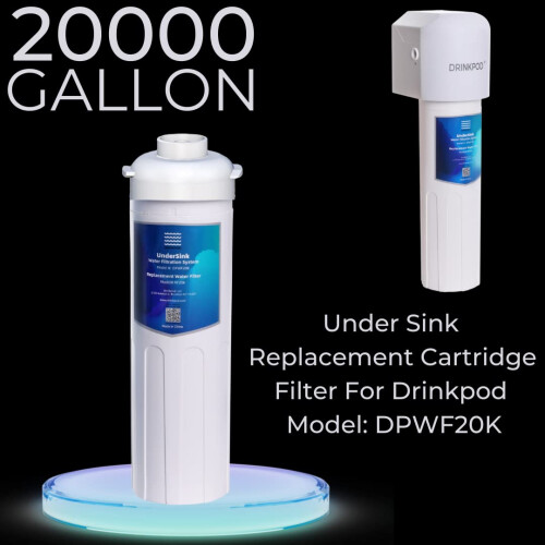 20 000 gallon erstatningsvandfilterpatron til Drinkpod under vask vandsystem 2