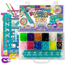 Rainbow Loom Duo Combo med juvelgummib?nd Samling Funktioner 2, der kan forbindes for at g?re l?ngere og bredere kreationer til en arrang?retui F