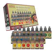 Speedpaint Mega Set, 24 Dropper Bottles of Non Toxic 18ml Acrylic Paints with Mixing Balls including 1 Monster Paint Brush, Speed Paint Set for