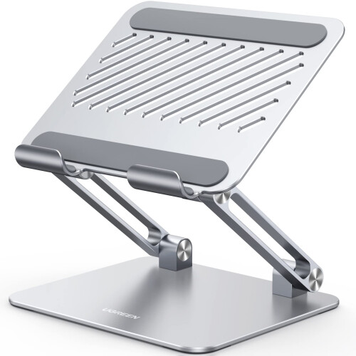 UGREEN Support de tablette pour bureau, double tige, support de tablette en aluminium rglable multi-angle, accessoires de bureau  domicile, com