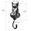 Anatolica Cat Door Knocker Solid Brass 6.11 inches (Black Oxide) 2