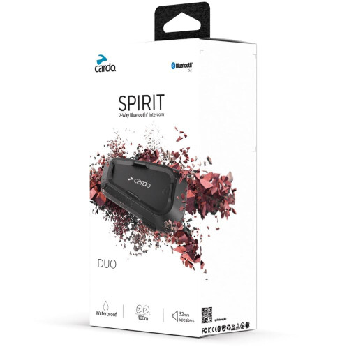 Cardo Systems Spirit Motorcycle Bluetooth Communication Headset - Black Dual Pack 1
