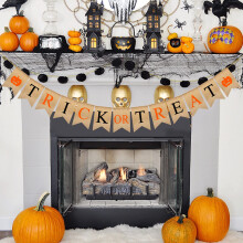 Trick or Treat Halloween szalaghirdets 9,2 lb/2,8 m zskvszon Halloween srmny fzr stotk mintval Aranyos s sznes halloween-dsz szalaghird