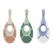 Jordan | Step 1 Green Clean Toddler Toothbrush | Sustainable Baby Toothbrush 0-2 Years | Bio Based Extra Soft bristles, 84% Recycled Handle, Soft