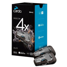 Intercom Bluetooth - Cardo - Freecom 4X Duo - 2 módulos - À prova d'água - Som JBL de alta definição