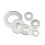 #8 x 0.438 OD Platte Ring, 18-8 (304) RVS, 100PCS 2