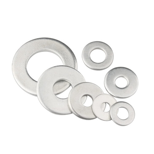 #8 x 0.438 OD Platte Ring, 18-8 (304) RVS, 100PCS 1