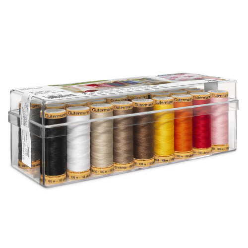 Set de 26 carretes de hilo de algodón Gutermann, colores variados