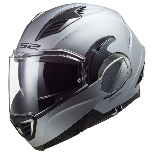 LS2 Helmets Valiant II Special Modular Helm (Mattsilber  X-Small)